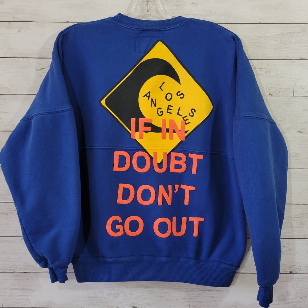 Spirit Jersey Los Angeles Blue Crewneck Sweatshirt If In Doubt Don't Go Out Sz M - Picture 7 of 7